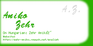 aniko zehr business card